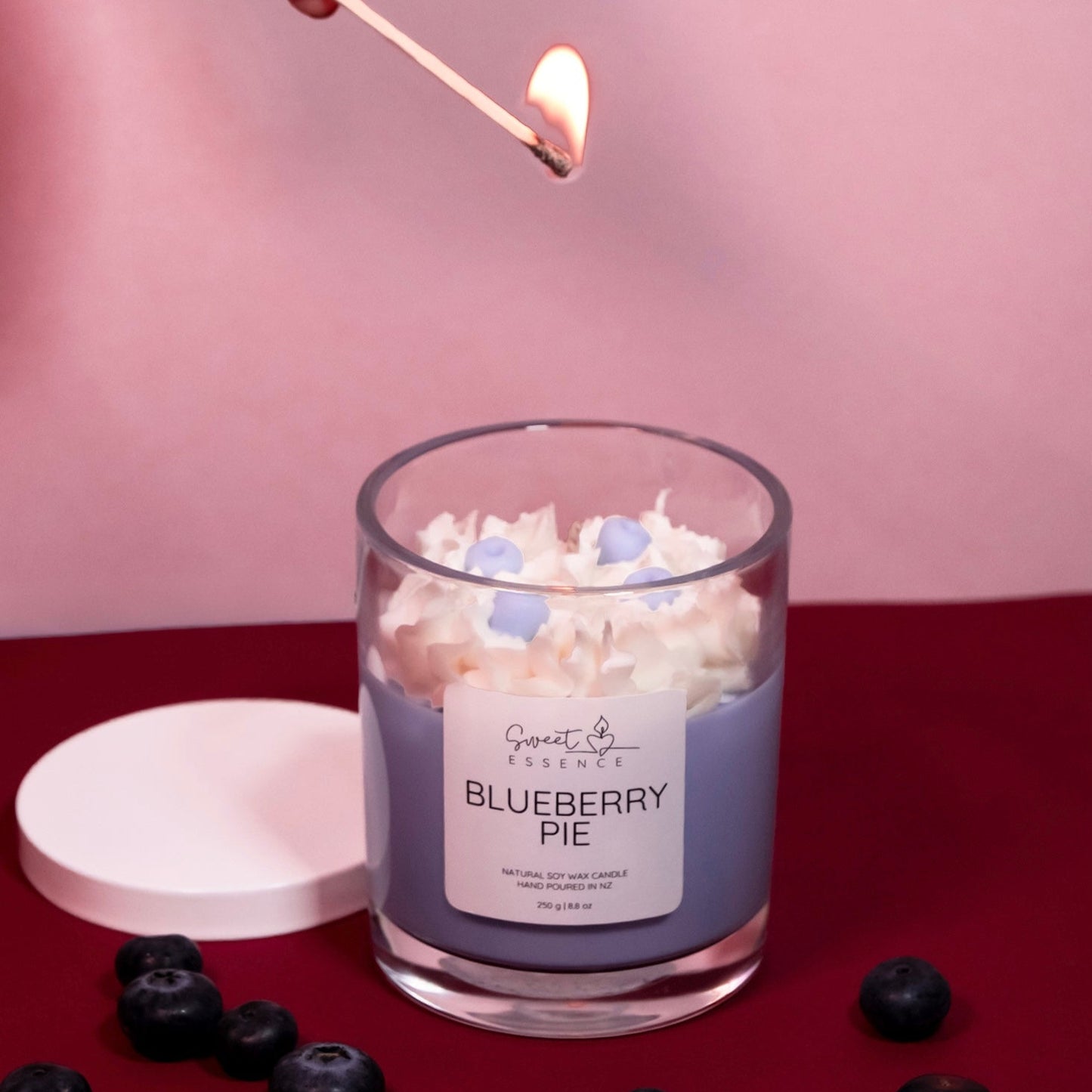 Blueberry Pie Dessert Candle