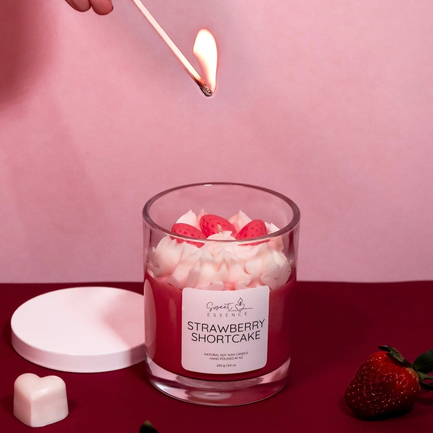 Strawberry Shortcake Dessert Candle